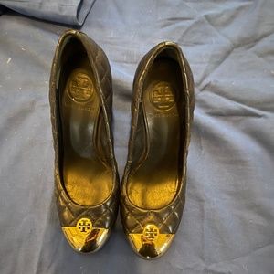 Tory Burch navy blue wedges size 37